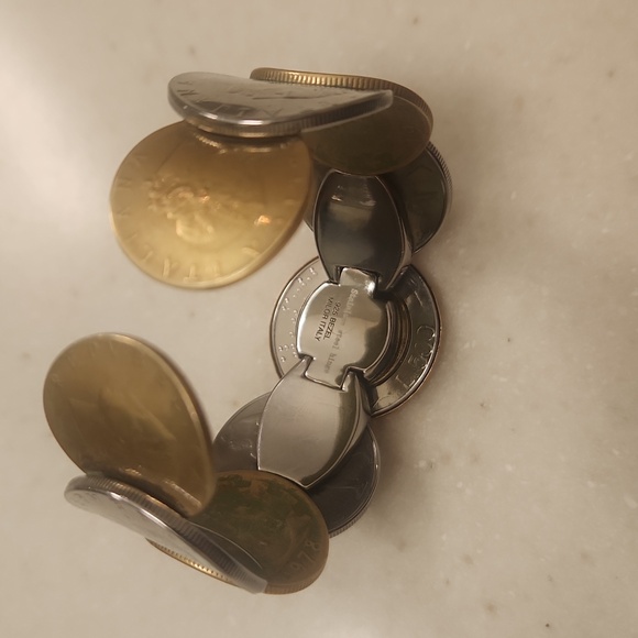 Bracelet Stainless Steel Hinge 925 Bezel Milor Italy - Picture 3 of 7